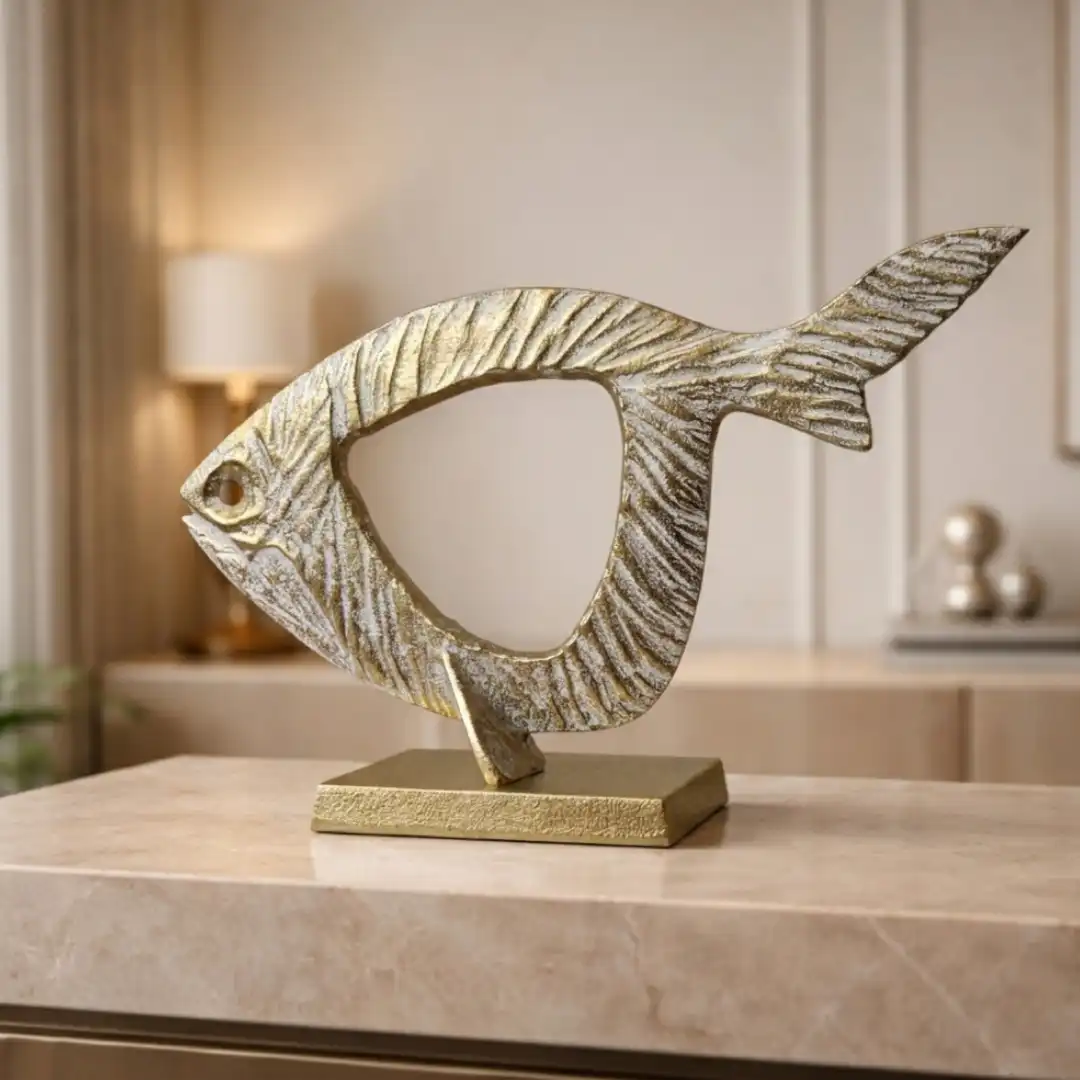 Aurelia Fish Art Statue | Modern Abstract Sculpture - Image 2