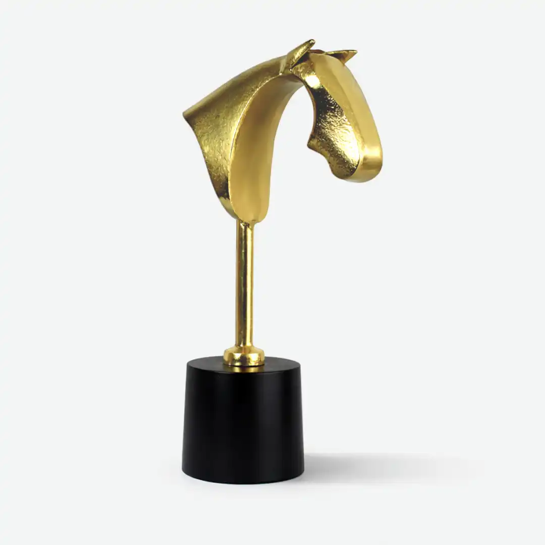 Harmony Art Piece | Minimalist Horse Head Sculpture - Image 3