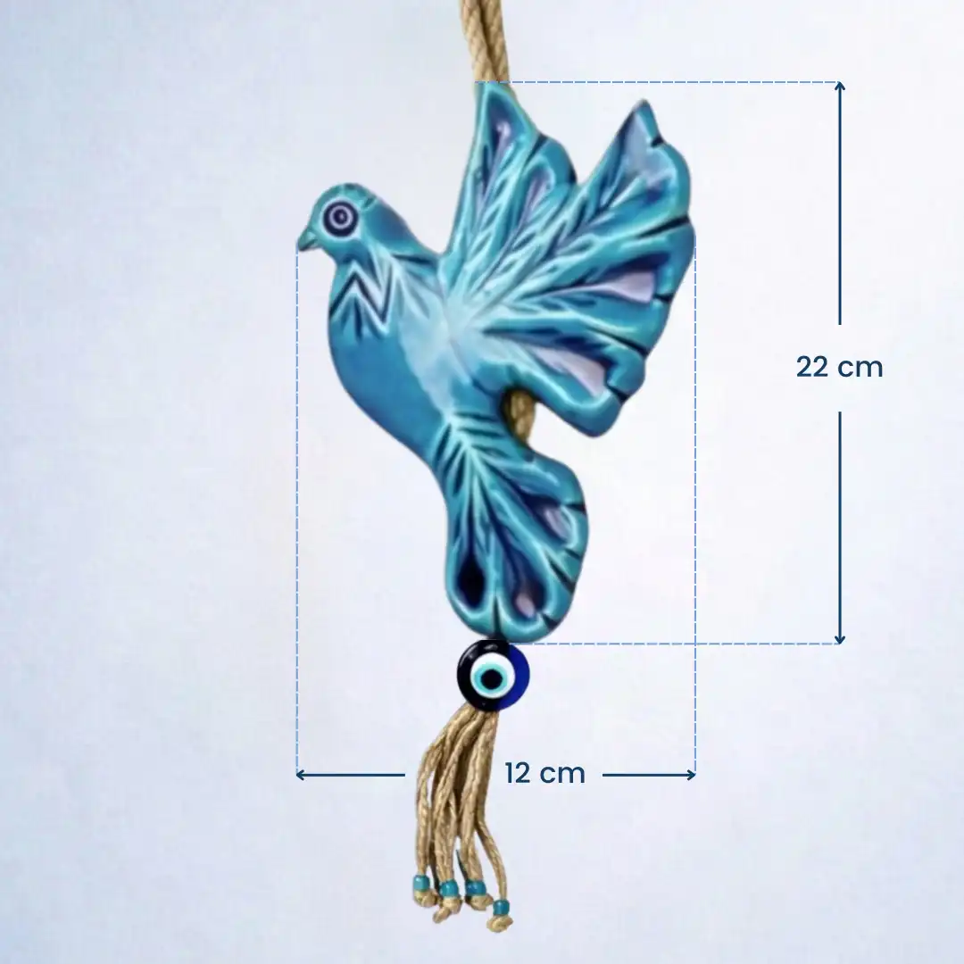 Blue Eye Peace Bird Wall Art - Image 4