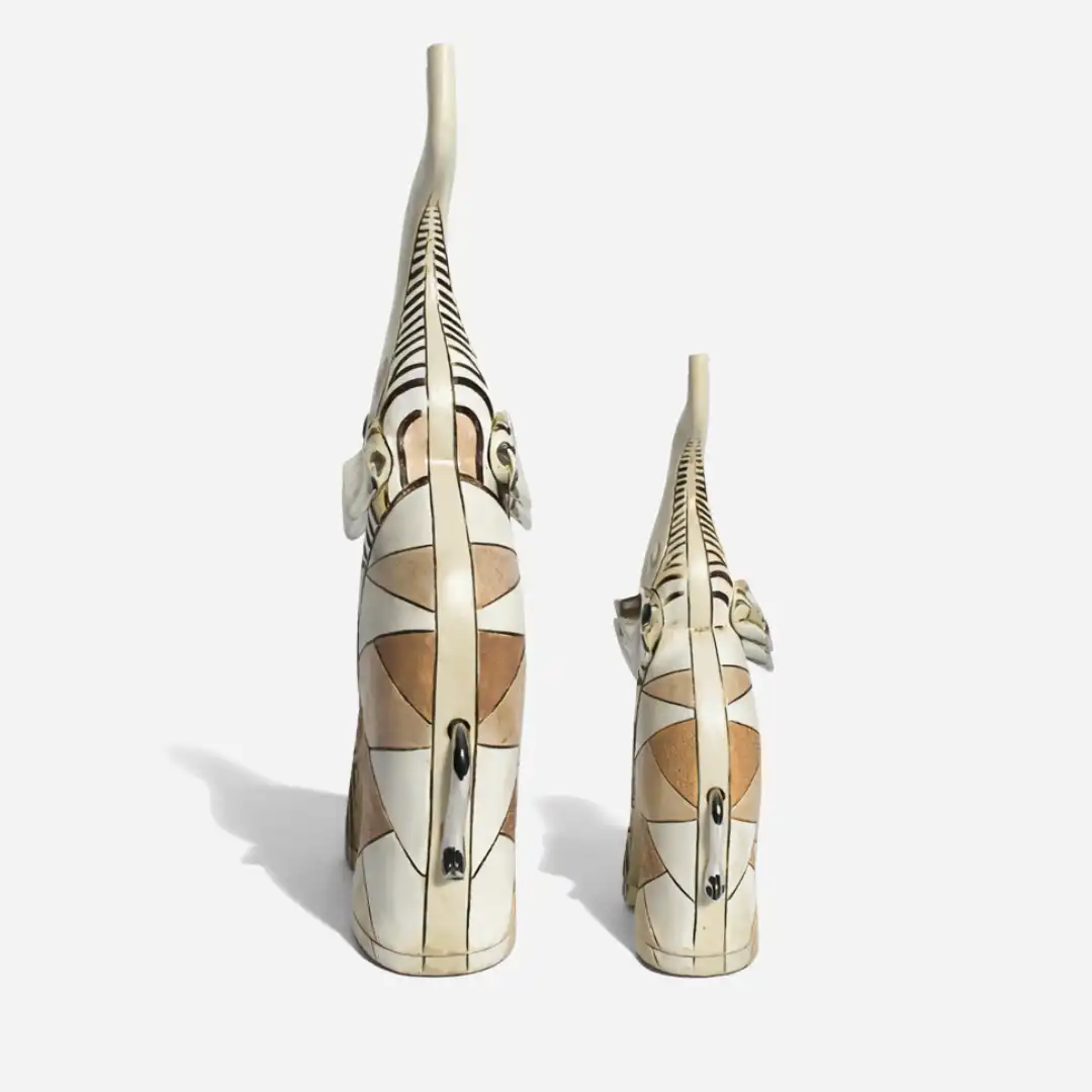 Fortune Elephants | Artistic Elephant Duo - Image 3