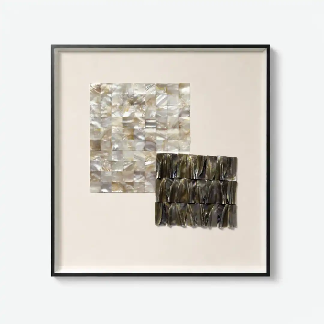 Sea Shells Frame (Set of 3) | Textured Coastal Wall Frame Set - Image 5