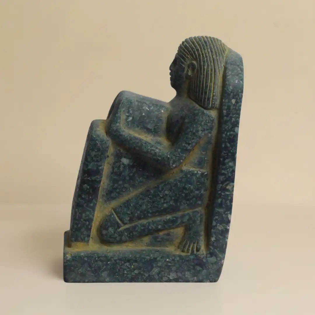 Egyptian Block Stone Sculpture | Luxury Ancient Décor Piece - Image 5