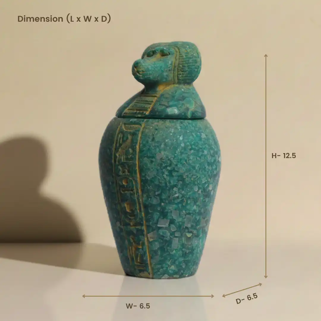 Canopic Sacred Jar Sculpture | Luxury Stone Décor - Image 5