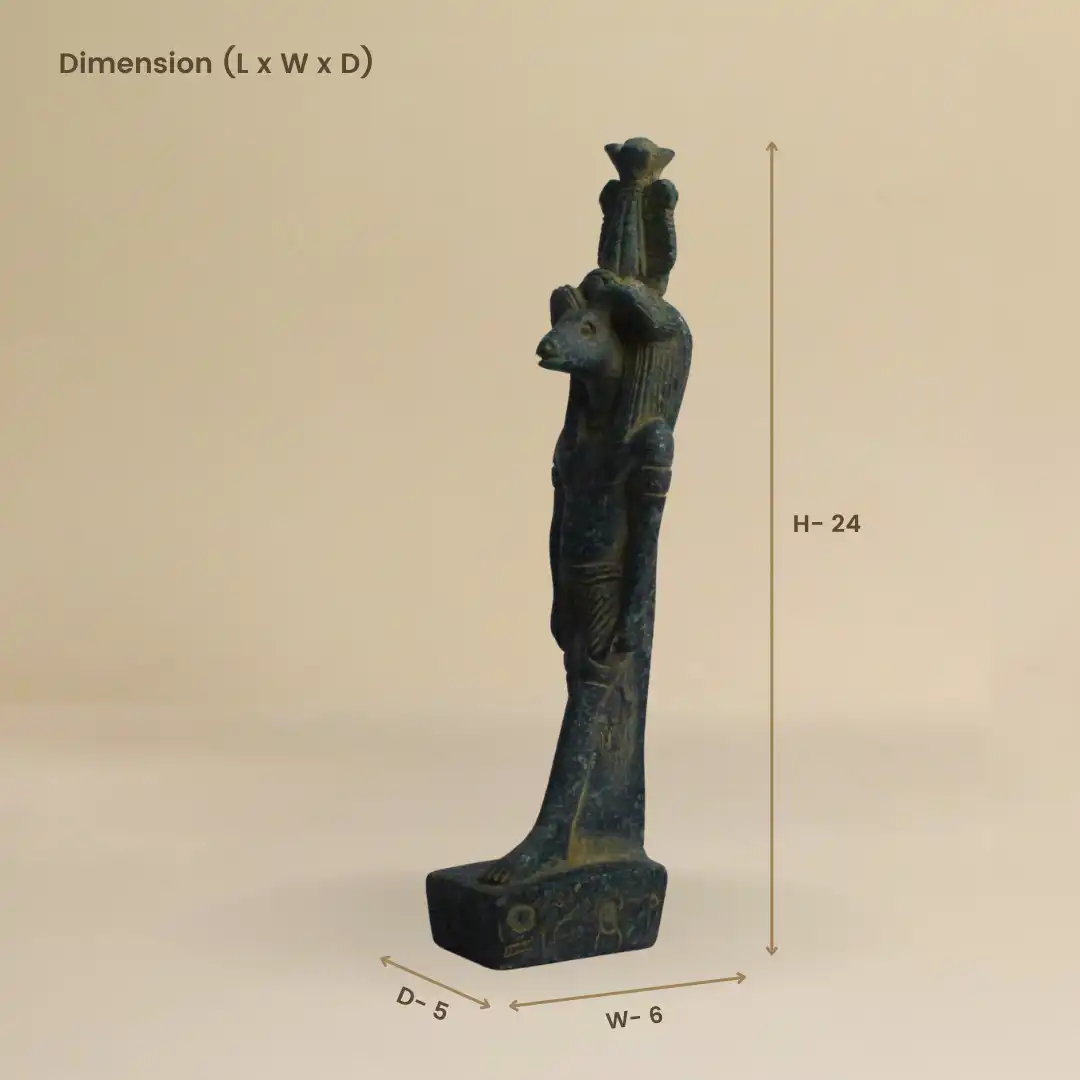 Sekhmet Divine Power Sculpture | Luxury Warrior Stone Décor - Image 5