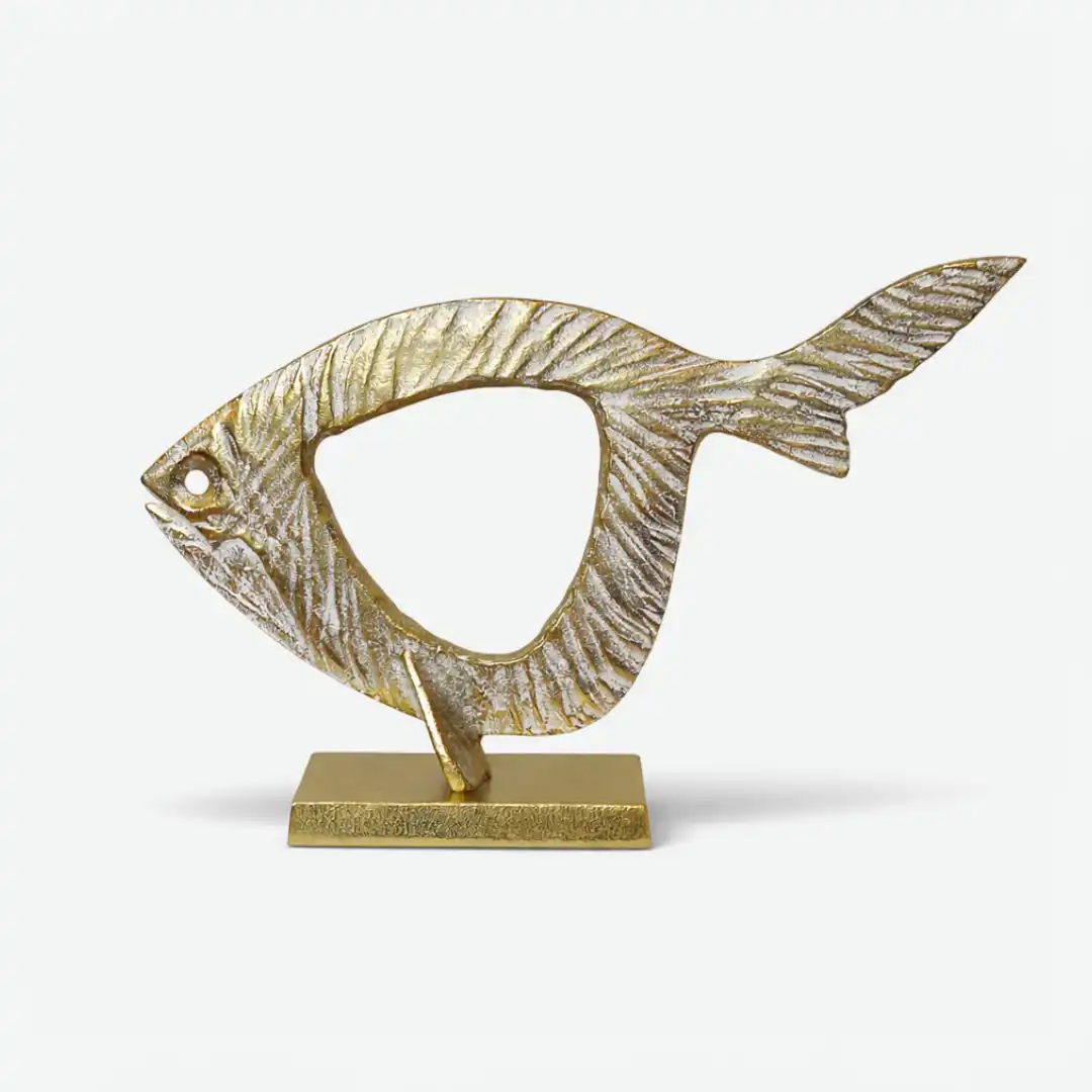 Aurelia Fish Art Statue | Modern Abstract Sculpture - Image 3