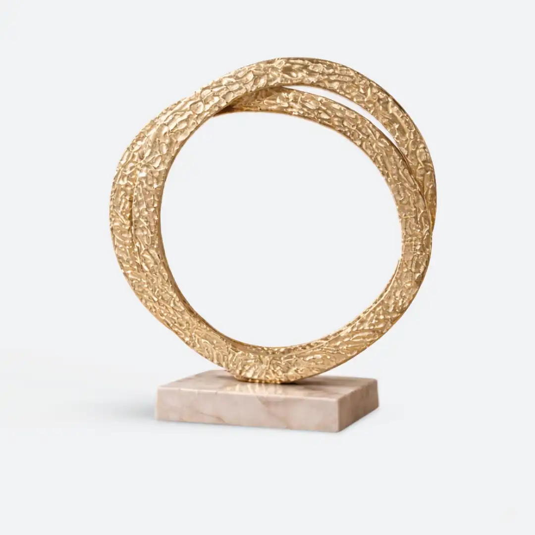 Infinity Ring Sculpture | Modern Abstract Loop Art - Image 4