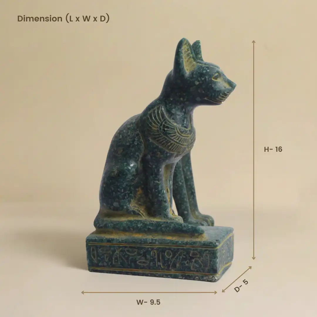 Bastet Egyptian Cat Sculpture | Luxury Stone Décor - Image 5