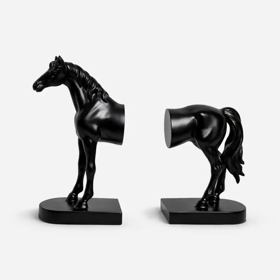 Stallion Bookends | Elegant Horse Book Support Set - Image 5