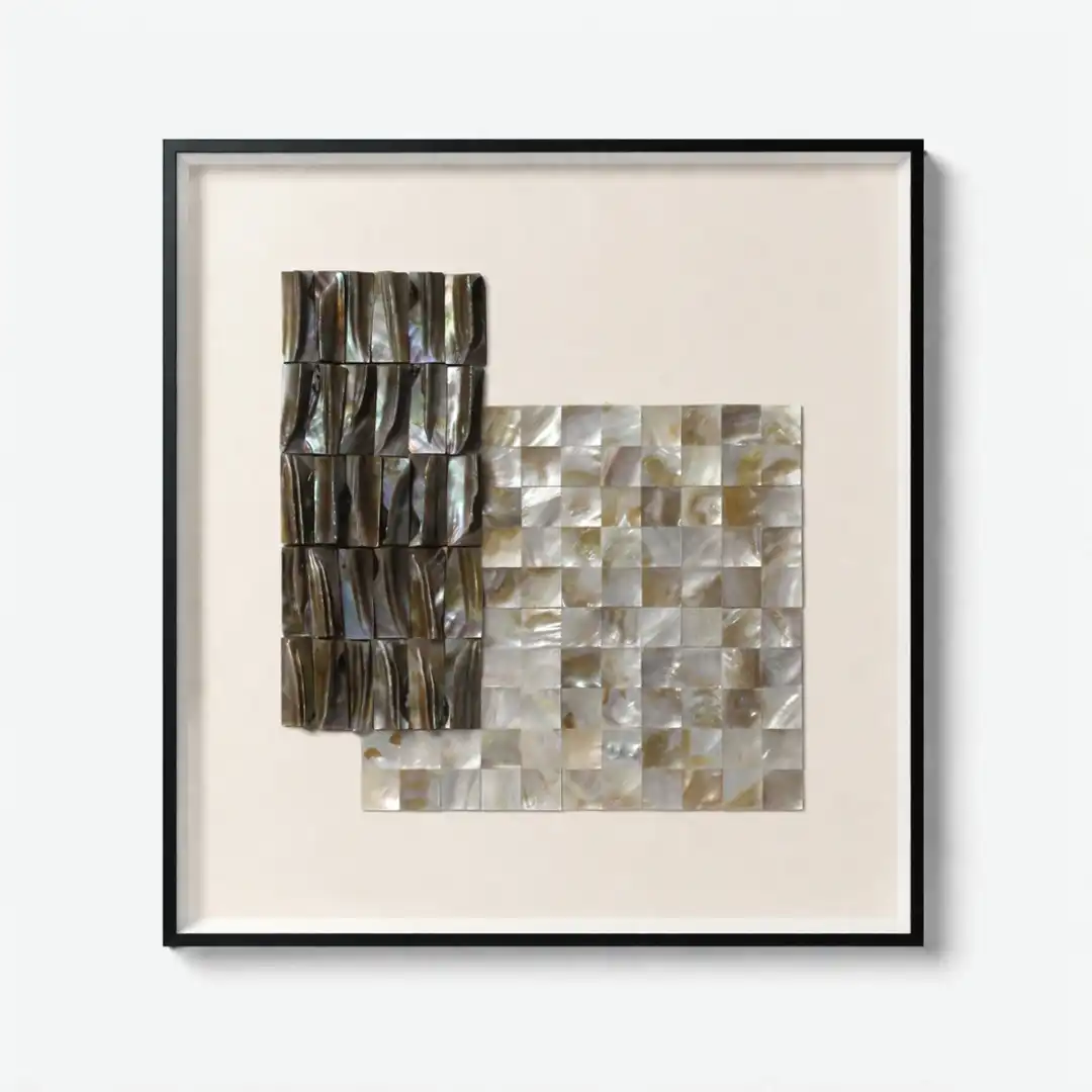 Sea Shells Frame (Set of 3) | Textured Coastal Wall Frame Set - Image 4