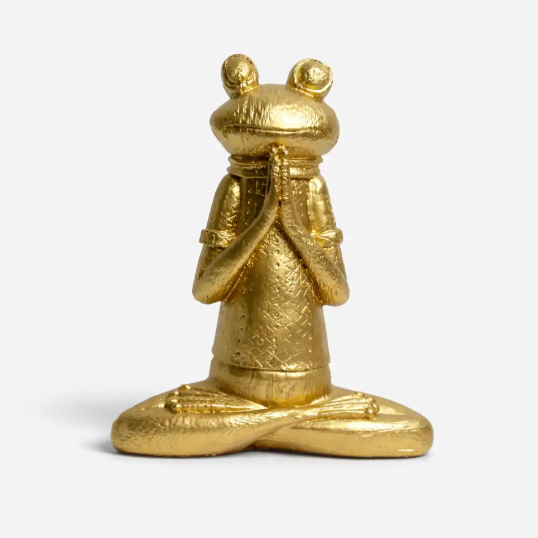 Mindful Frog Figurine | Luxury Resin Table Accent - Image 3