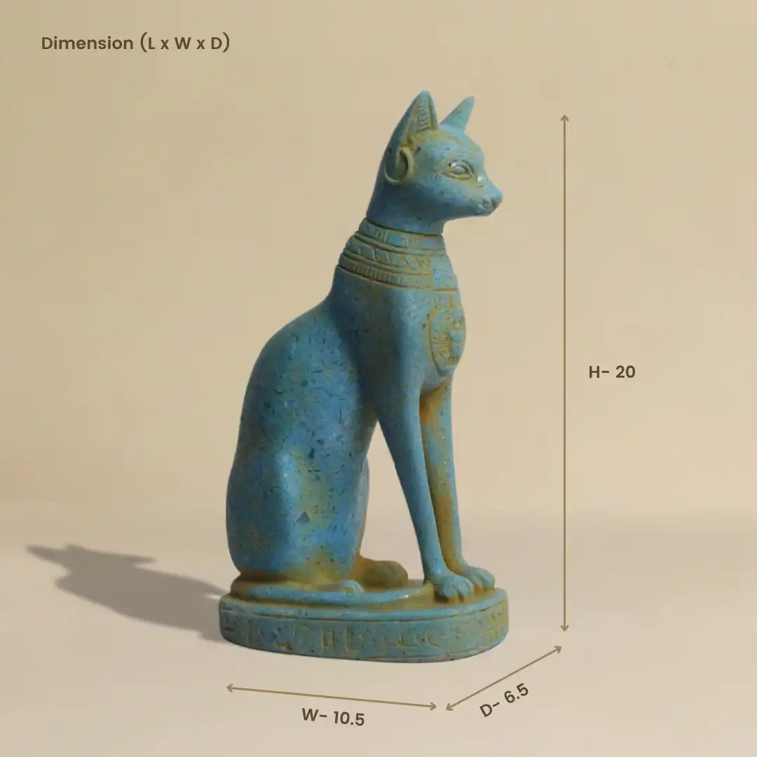 Bastet Egyptian Goddess Sculpture | Luxury Stone Décor - Image 6