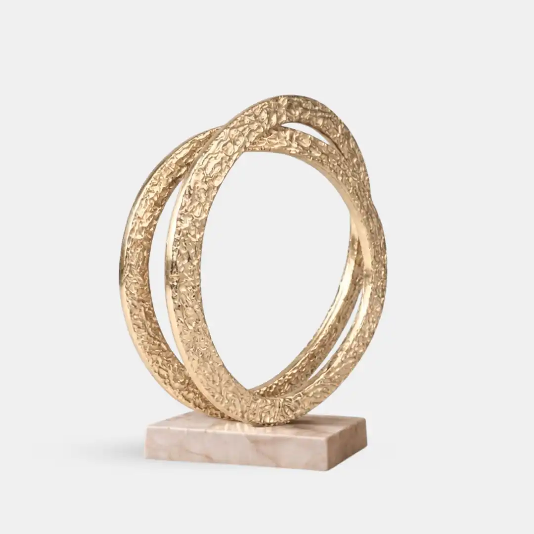 Infinity Ring Sculpture | Modern Abstract Loop Art - Image 3