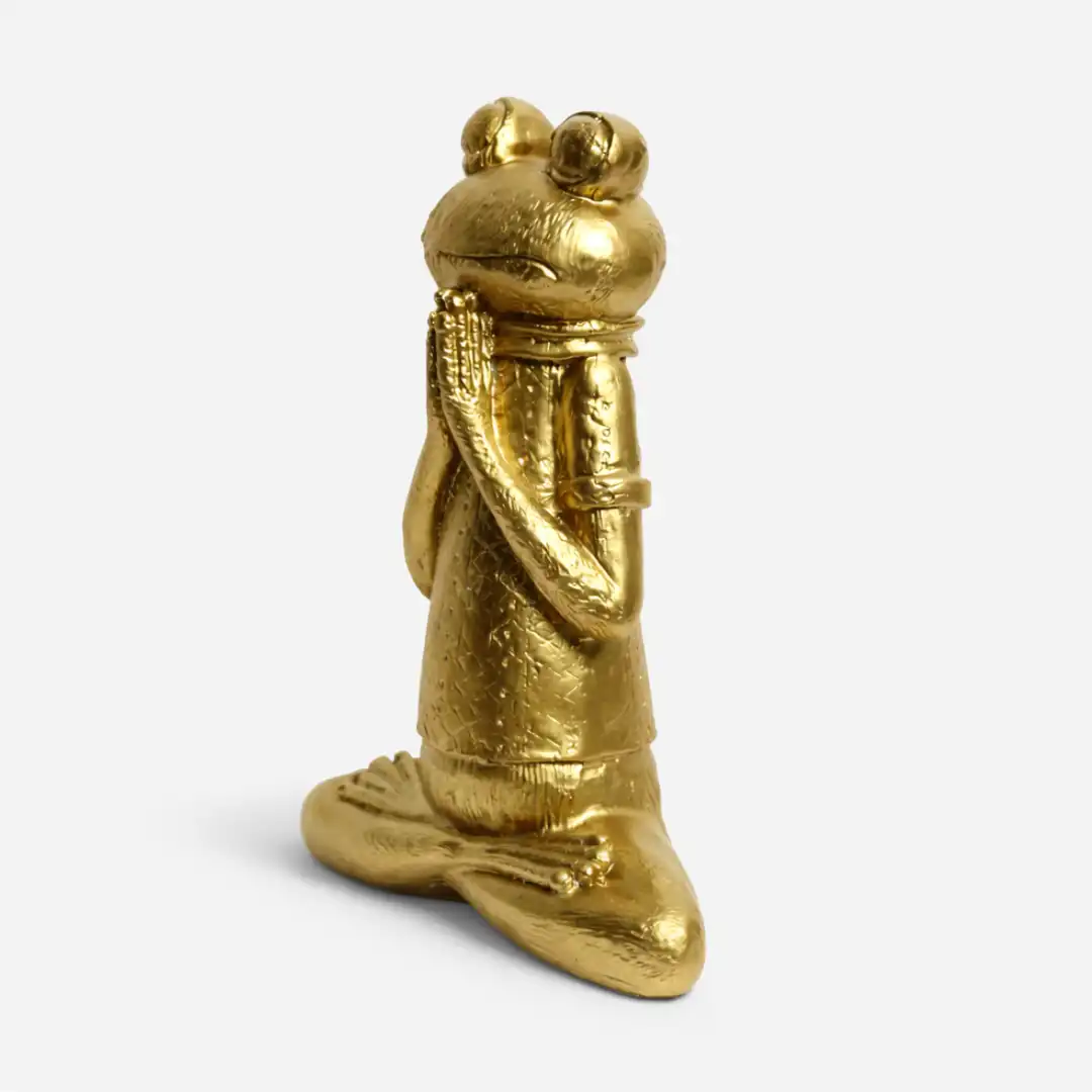 Mindful Frog Figurine | Luxury Resin Table Accent - Image 4