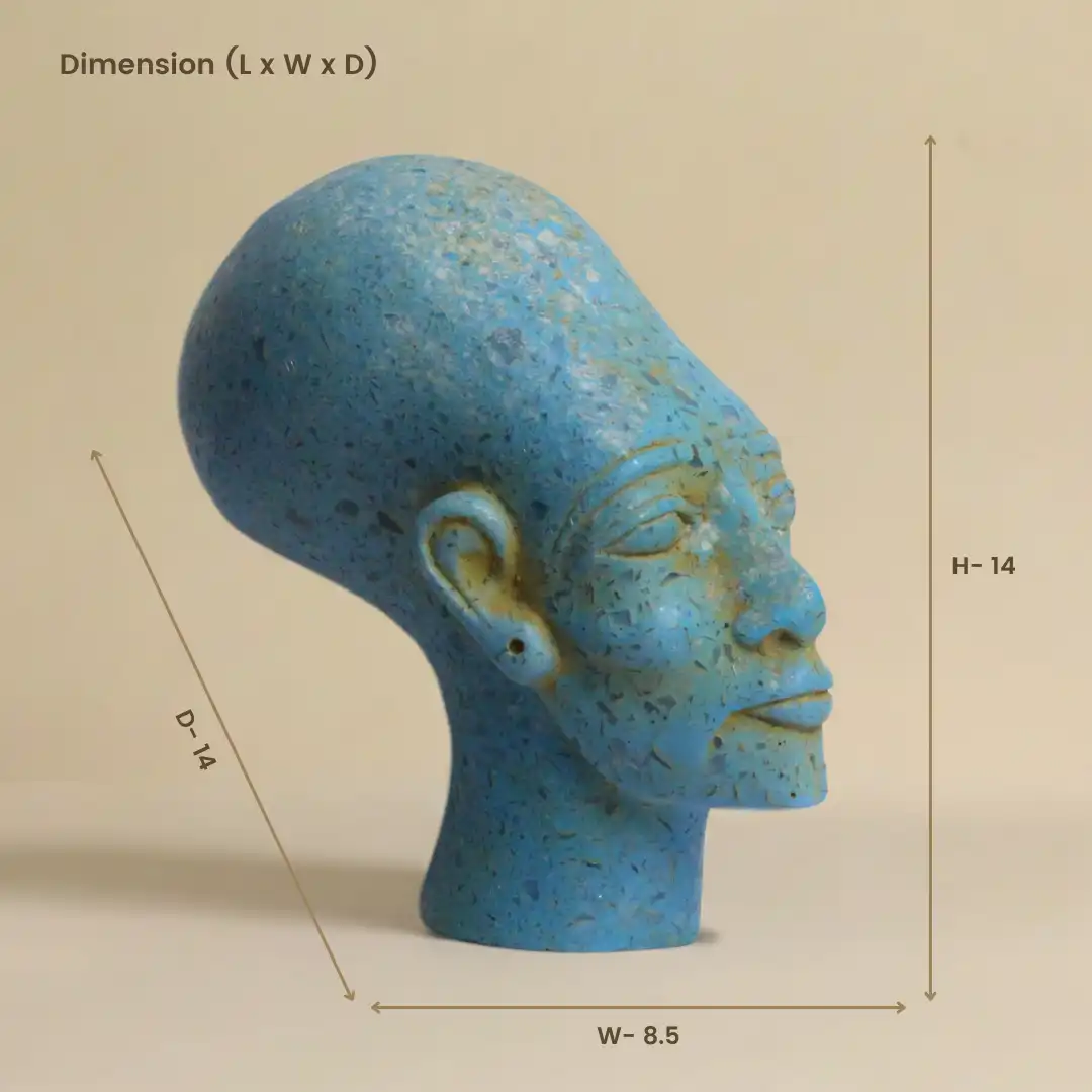 Nefertiti Royal Elegance Bust Sculpture | Luxury Egyptian Queen Stone Décor - Image 6