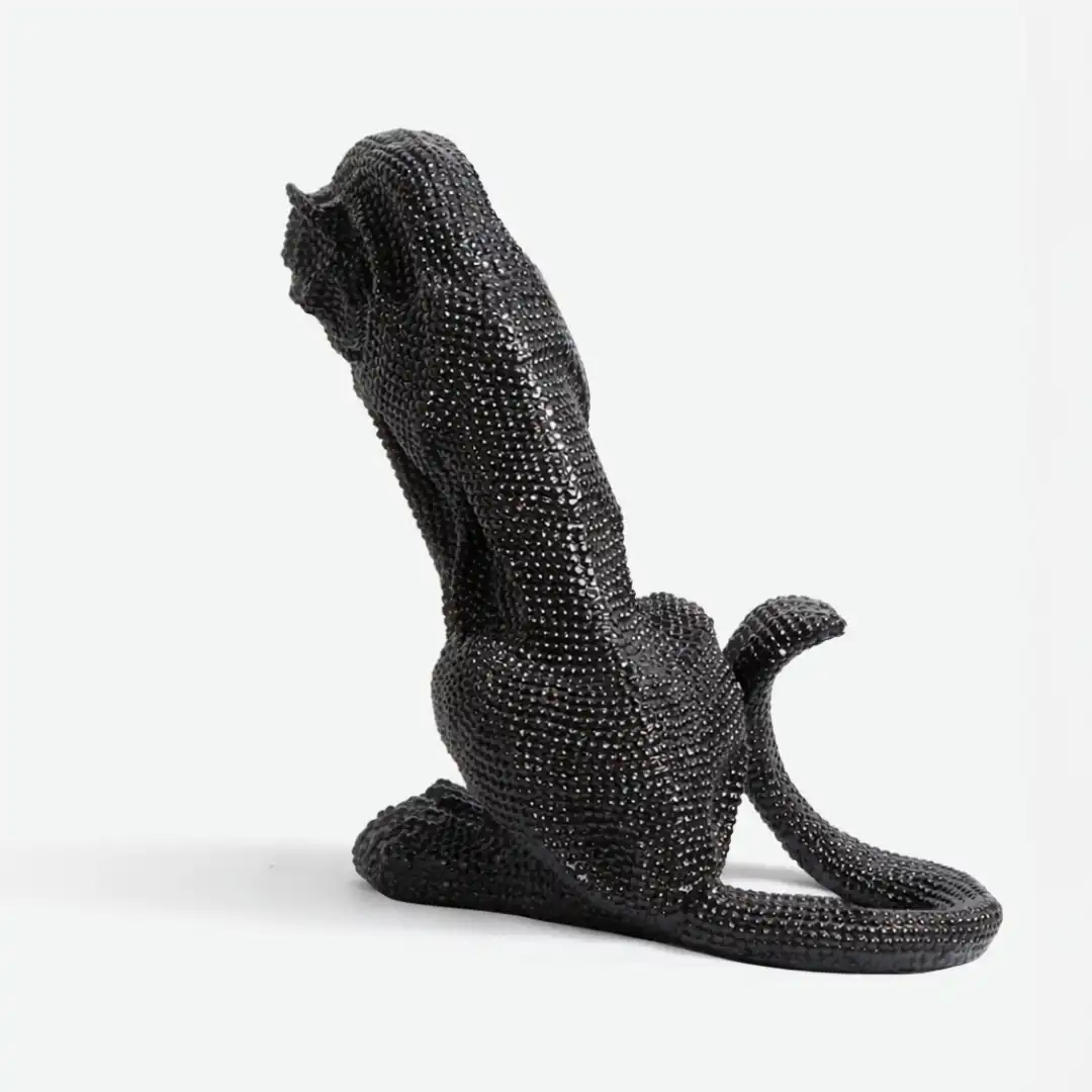Imperial Leopard Sculpture | Luxury Animal Figurine - Image 3
