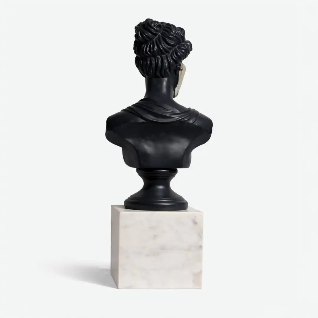Aurum Hush | Modern Bust Sculpture with Gold Accent - Image 7