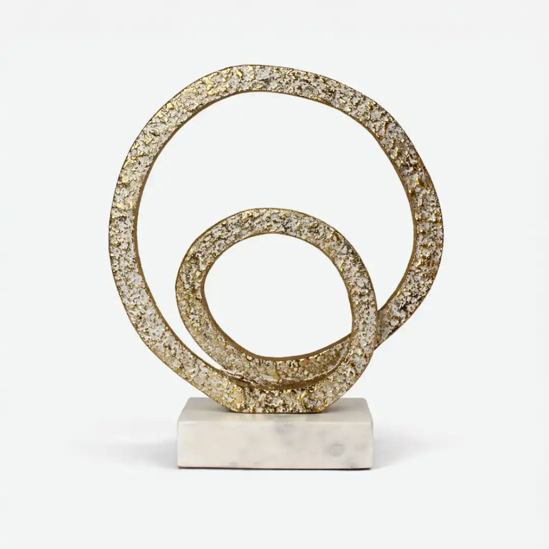Orbit Sculpture | Dual Ring Abstract Art - Image 3
