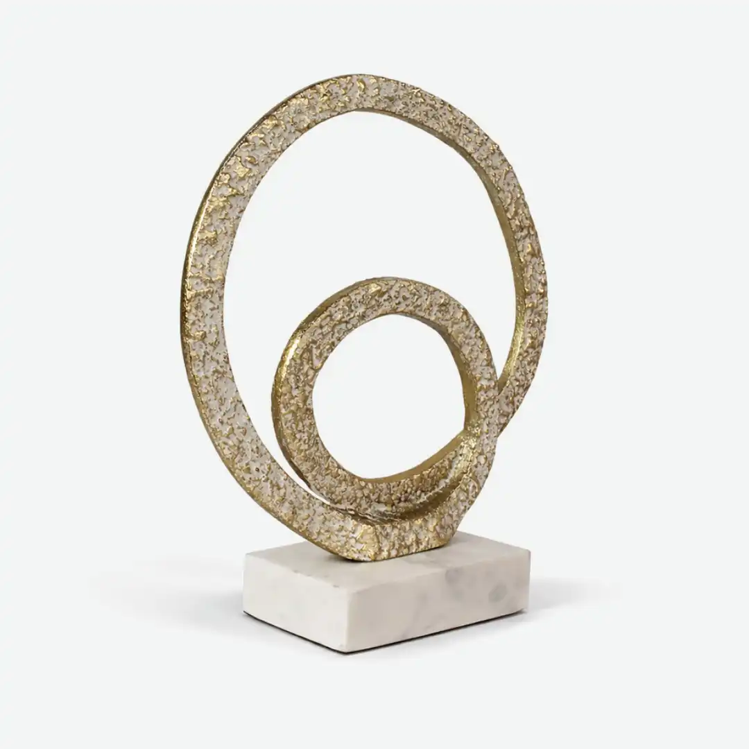 Orbit Sculpture | Dual Ring Abstract Art - Image 6