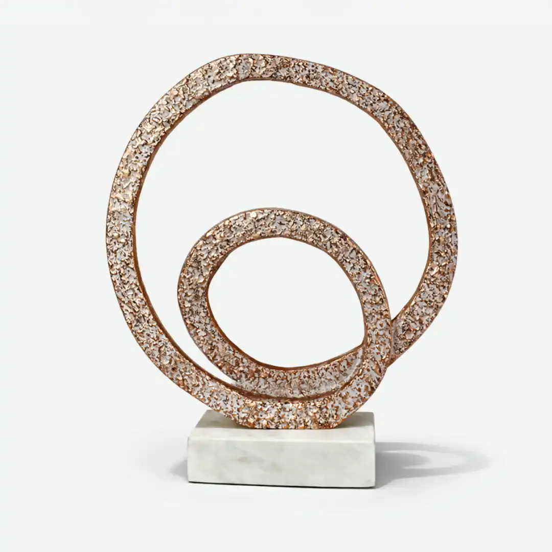 Orbit Sculpture | Dual Ring Abstract Art - Image 5